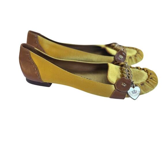 RARE 90'S Y2K JUICY COUTURE CHARM CHAIN SATIN LOAFERS SZ. 6 1/2-7 EUC - Picture 4 of 8